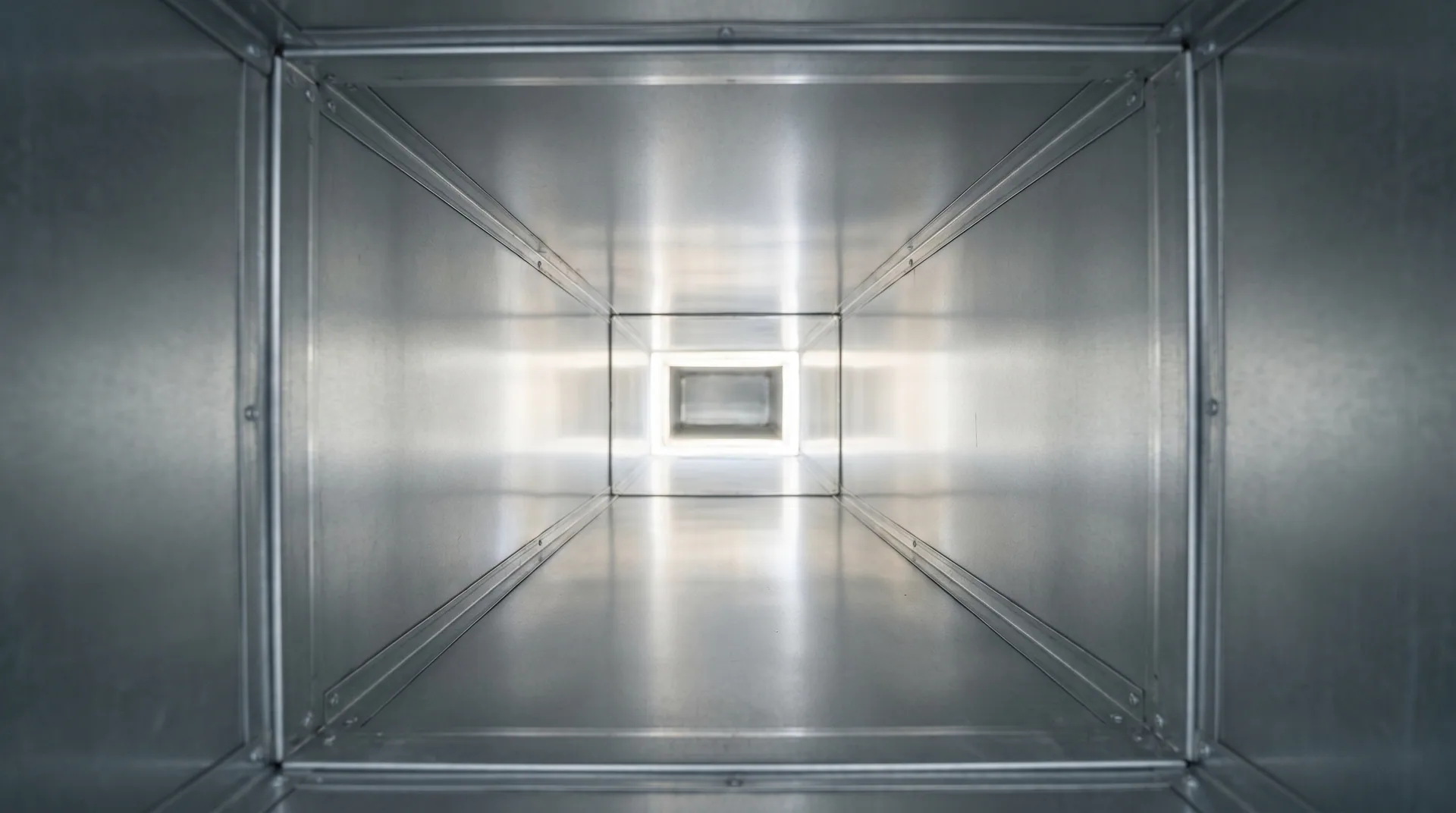 Clean insulated residential duct interior after ductwork service in a Pinellas County home.